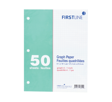 Image du produit Firstline - Papier quadrillé, 1 paquet