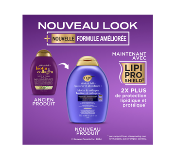 Image 2 du produit OGX - biotine et collagène, shampoing, 385 ml