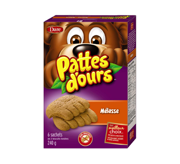 Image du produit Les Aliments Dare Limitée - Pattes d'Ours biscuits tendres, 240 g, mélasse