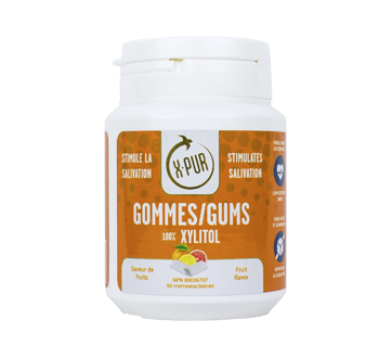 Gommes 100 % Xylitol, 50 unités, fruits