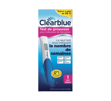 Test de grossesse avec indicateur de semaines, 1 unité – Clearblue