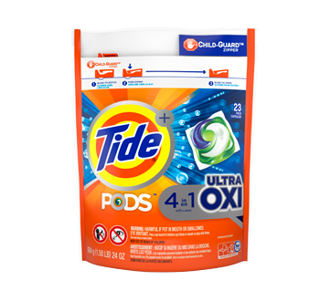 Pods Ultra Oxi capsules de détergent liquide, 23 unités