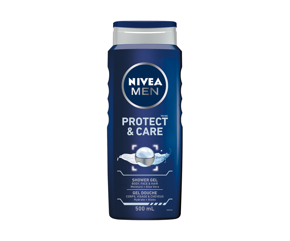 Protect & Care gel douche, 500 ml Nivea Men Gel douche et nettoyant