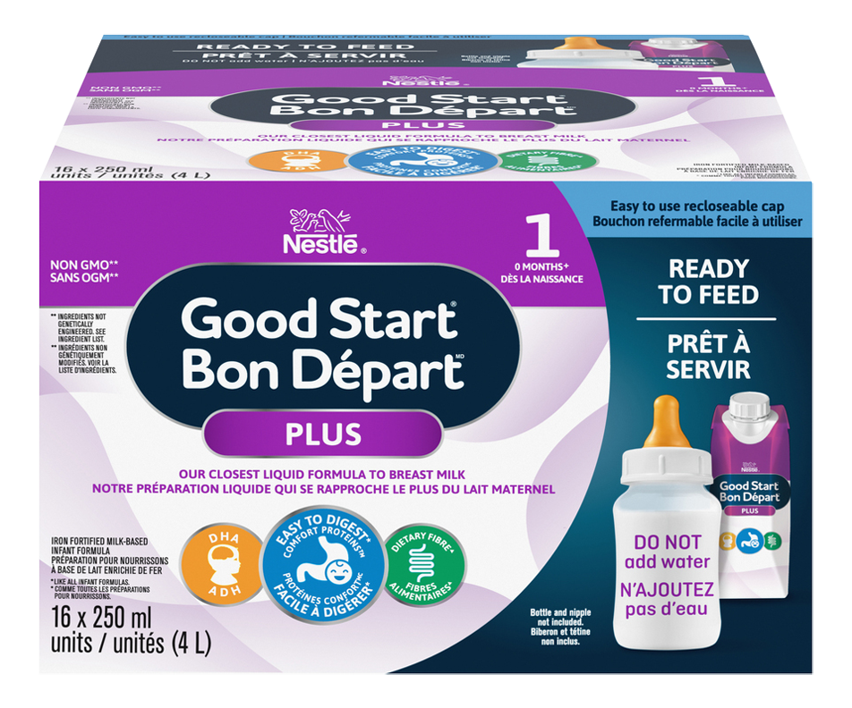 Bon Départ 1 avec oméga et GOS prêt à servir, 16 x 250 ml Nestlé