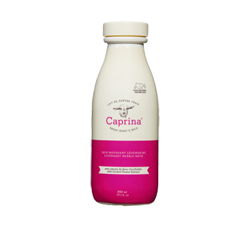 Image du produit Caprina - Lait de bain moussant au lait de chèvre frais, 800 ml, fleur d'orchidée