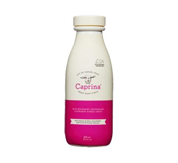 Lait de bain moussant au lait de chèvre frais, 800 ml, fleur d'orchidée