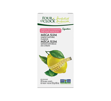 Méga Slim thé vert minceur, 20 unités, saveur naturelle de citron