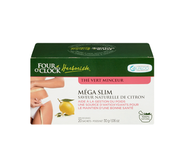 Image 3 du produit Four O’Clock Herboriste - Méga Slim thé vert minceur, 20 unités, saveur naturelle de citron