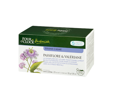 Tisane calme, 20 unités, passiflore & valériane
