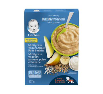 Gerber blé, yogourt, pomme, poire et banane, 227 g