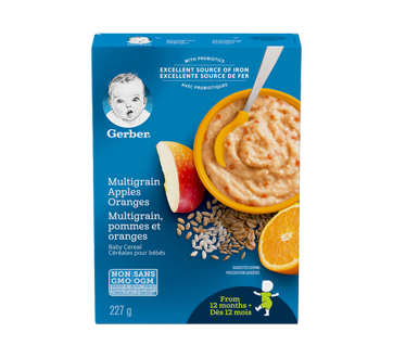 Gerber 5 céréales, 227 g, pommes et oranges