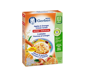 Céréales pour bébés GERBER® Étape 4 Multigrains avec pommes et oranges 227  g 227 GR