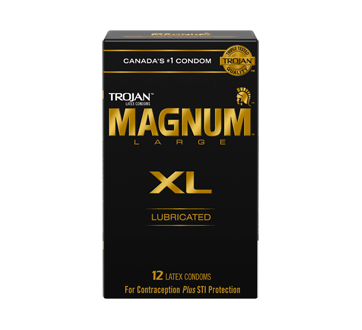 Image 2 du produit Trojan - Magnum XL condoms lubrifiés, 12 unités