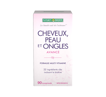 Cheveux Peau Ongles Formule Multivitamine Avancée 90 Unités