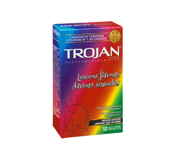 Image 2 du produit Trojan - Saveurs Sensuelles condoms lubrifiés, 12 unités