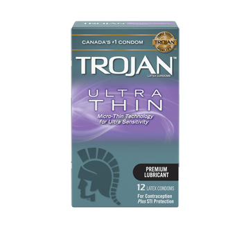 Image 1 du produit Trojan - Ultra Mince condoms lubrifiés, 12 unités