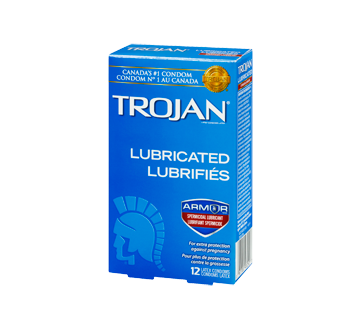 Image 1 du produit Trojan - Lubrifiés condoms avec spermicide, 12 unités