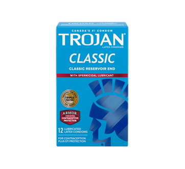 Lubrifiés condoms avec spermicide, 12 unités – Trojan Lubrifiés condoms avec spermicide, 12 unités – Trojan