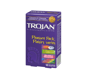 Image 1 du produit Trojan - Plaisirs variés condoms lubrifiés, 12 unités