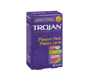 Image 2 du produit Trojan - Plaisirs variés condoms lubrifiés, 12 unités