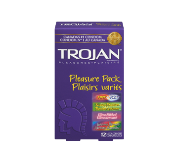 Image 3 du produit Trojan - Plaisirs variés condoms lubrifiés, 12 unités