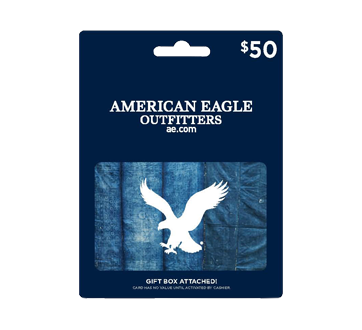 Carte-cadeau American Eagle Outfitter de 50 $, 1 unité