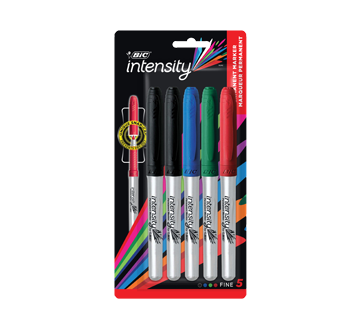 Image du produit Bic - Intensity crayons marqueurs permanent, 5 unités