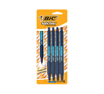 Soft Feel stylo à bille moyen bleu, 4 unités