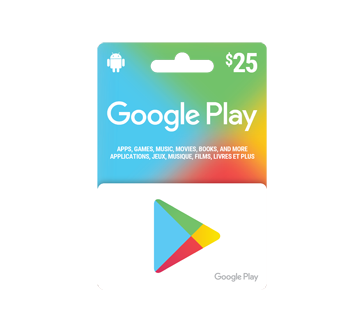 Image du produit Incomm - Carte-cadeau Google Play de 25 $, 1 unité