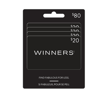 Image du produit Incomm - Carte-cadeau Winners Multi 4 X 20$, 1 unité