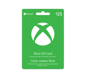 Image du produit Incomm - Carte-cadeau Microsoft Xbox de 25 $, 1 unité