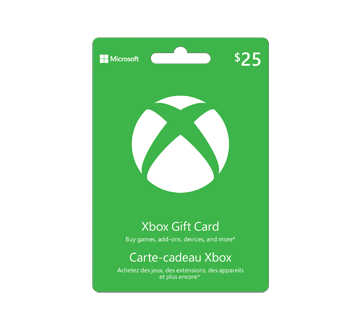 Carte-cadeau Microsoft Xbox de 25 $, 1 unité – Incomm : Cartes jeux