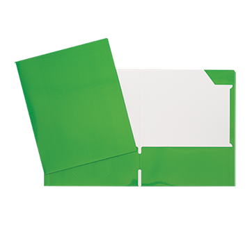 Portfolio carton laminé, 1 unité, vert