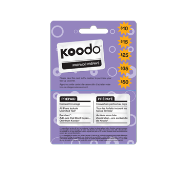 Cartes Prepayees Pour Cellulaires Koodo 50 1 Unite Incomm Cartes Pour Cellulaire Jean Coutu