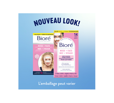 Image 3 du produit Bioré - Bandes de nettoyage en profondeur pour les pores, emballage assorti, 14 unités