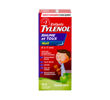 Tylenol Rhume Et Toux Formule Nuit Pour Enfants Suspension Orale 100 Ml Pomme Apaisante Tylenol Sirop Jean Coutu