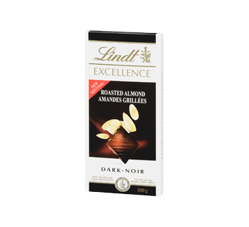 Lindt Excellence chocolat, 100 g, amandes grillées