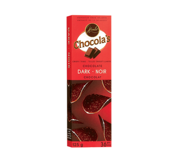 Tuiles croustillantes, chocolat noir, 125 g