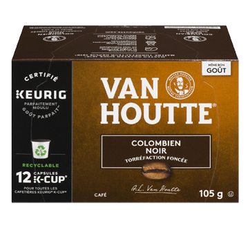 K-Cup capsules de café colombien, 12 unités, noir