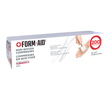 Image du produit Formedica - Form-Aid compresses en non-tissé non-stériles 5 cm x 5 cm, 200 unités