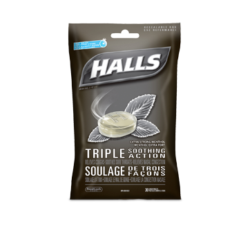 Image du produit Halls - Halls menthol extra-fort, 30 unités, en sac