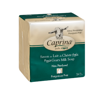 Image 2 du produit Caprina - Savon au lait de chèvre frais, 3 X 90 g, non parfumé