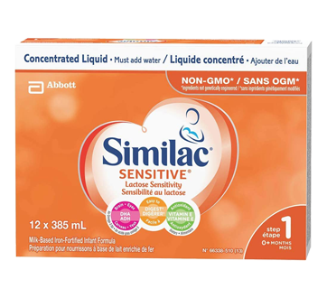 Image 1 du produit Similac - Sensitive sensibilité au lactose préparation pour nourrissons à base de lait enrichie de fer, 12 x 385 ml