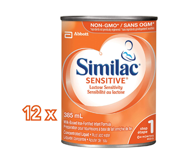 Image 2 du produit Similac - Sensitive sensibilité au lactose préparation pour nourrissons à base de lait enrichie de fer, 12 x 385 ml