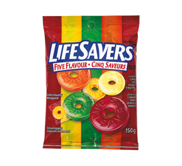 Bonbons durs, 150 g, cinq saveurs