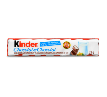 chocolat, 21 g – Kinder : Barre régulière