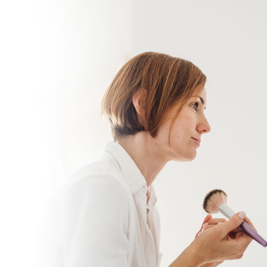 Applying make-up on skin with a special condition