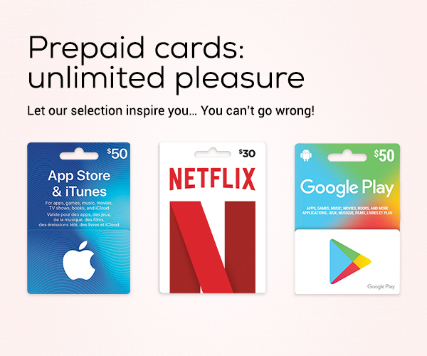 Cartes prépayées : plaisir illimité!