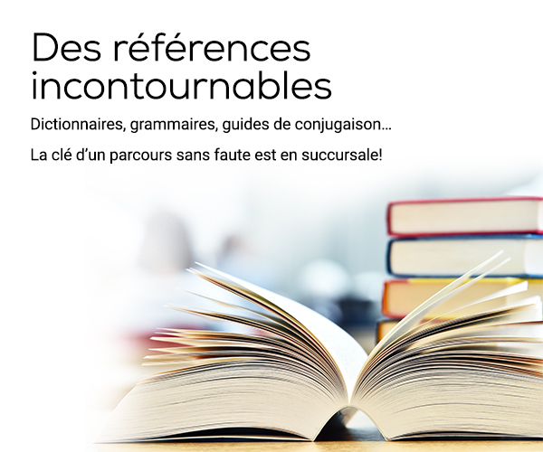 Livres pour la rentrée, incluant dictionnaires et autres outils