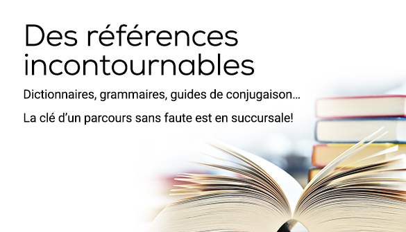 Livres pour la rentrée, incluant dictionnaires et autres outils